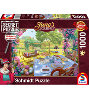 June's Journey, Thee in de tuin, 1000 stukjes - Puzzel